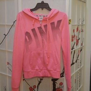 VS Pink Zip Up Hoodie